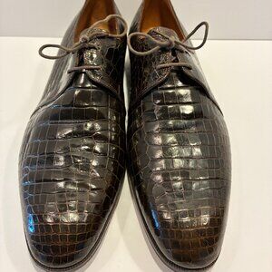 Neiman Marcus Special Order Alligator 2-Eyelet Derby Dress Shoes - Size 10D